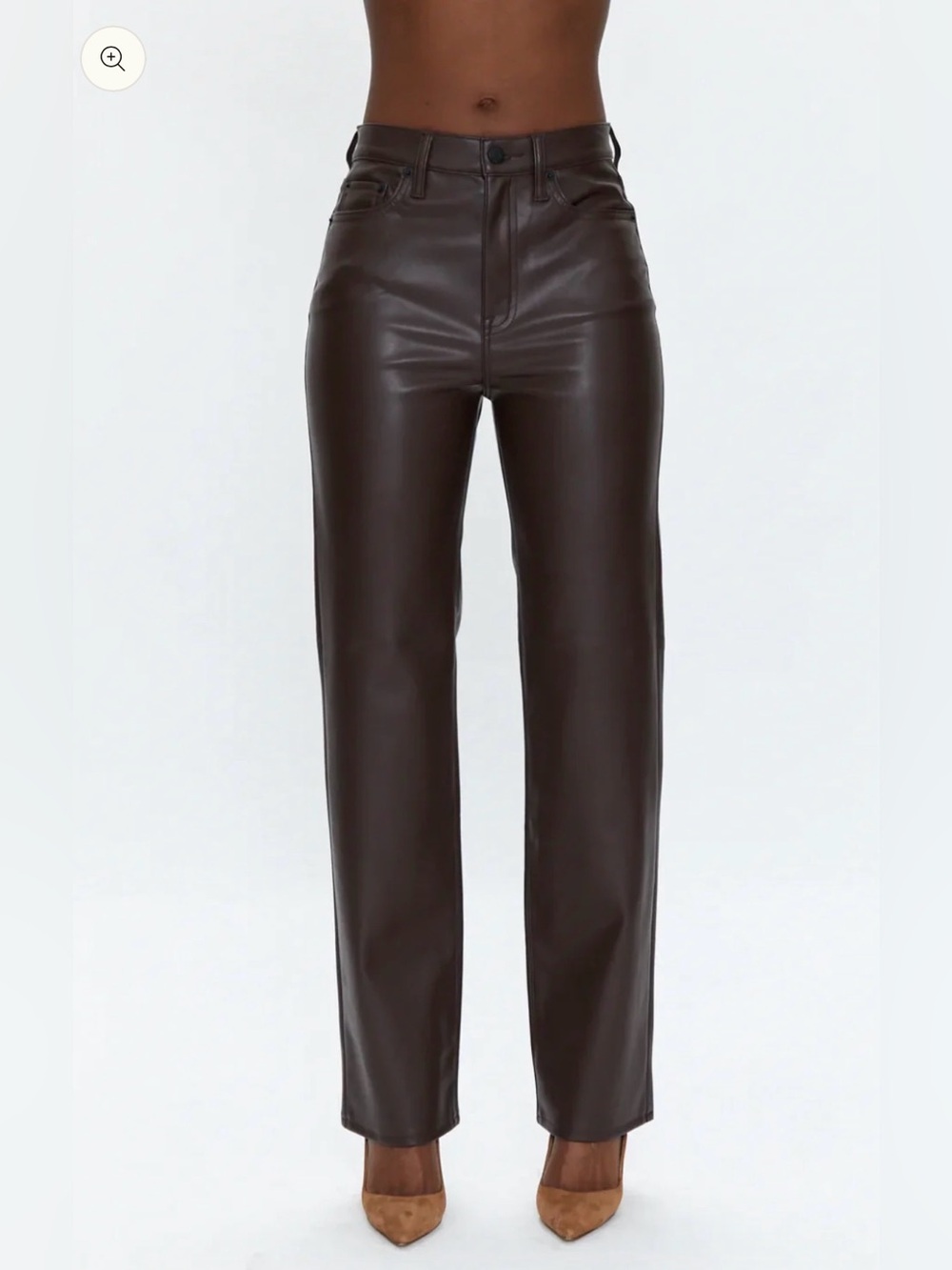 NWT Pistola Cassie Pants in Coffee Bean - Faux Leather, Brown, Fall, High Rise